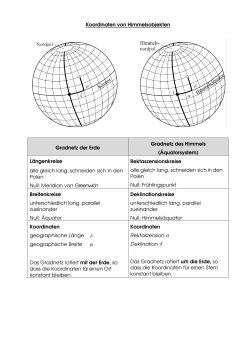Koordinatensysteme (Horizont- und Äquatorsystem) - Lehrer