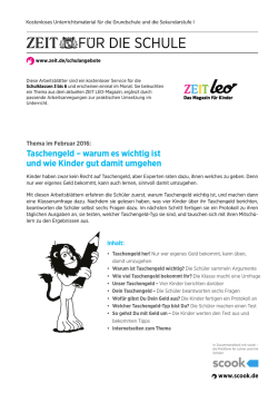 Taschengeld &ndash; warum es wichtig ist und wie Kinder gut