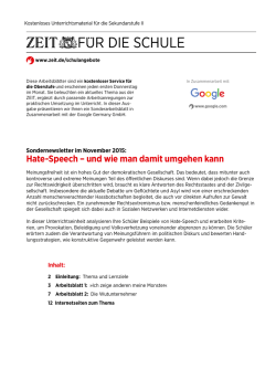 Hate-Speech &ndash; und wie man damit umgehen kann