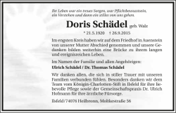 Doris Schädel geb. Walz