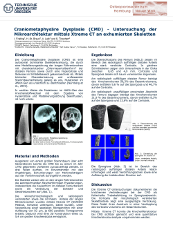 Poster: Cranio Metaphysäre Dysplasie Untersuchung der