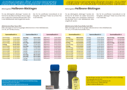 Abfuhrtermine Gelber Sack / Gelbe Tonne und Blaue Tonne