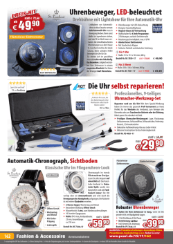 Die Uhr selbst reparieren! Uhrenbeweger, LED-beleuchtet