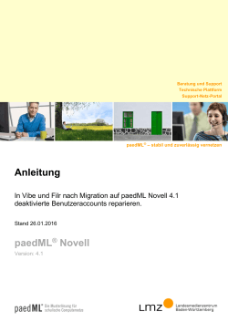 Anleitung paedML® Novell - Landesmedienzentrum Baden