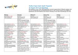 Ihr/Euer Sport-Spiel-Spa&szlig;-Programm im August 2015