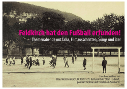 Feldkirch hat den Fußball erfunden! - Sparkasse FC Blau