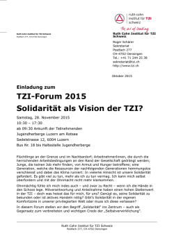 Einladung  - Ruth Cohn Institut Schweiz f&uuml;r Themenzentrierte