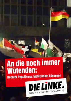 An die Wütenden - Fraktion DIE LINKE im Sächsischen Landtag