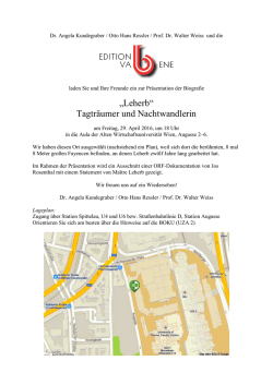 Buchpr&auml;sentation - EDITION VA bENE