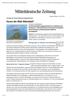 Mitteldeutsche Zeitung - Kennt die Welt Bitterfeld?