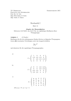 Blatt 13 - Fakultät für Mathematik