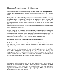 E besseren Nuechttransport fir L&euml;tzebuerg!