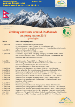 Trekking adventure around Dudhkunda on spring season 2016