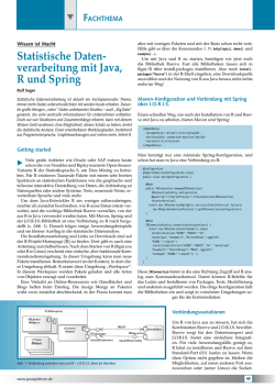Statistische Datenverarbeitung mit Java, R und Spring | Fachartikel