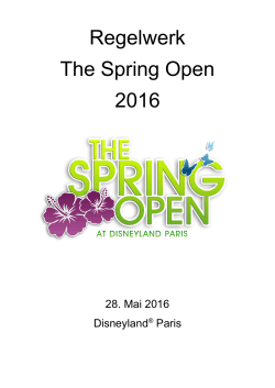 Regelwerk The Spring Open 2016