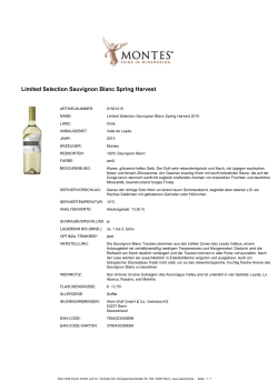Limited Selection Sauvignon Blanc Spring Harvest