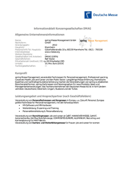Informationsblatt spring Messe Management