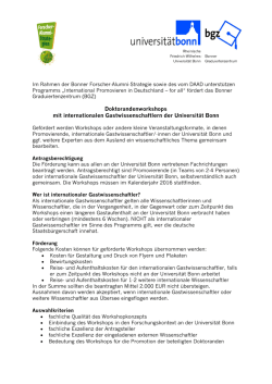 Doktorandenworkshops