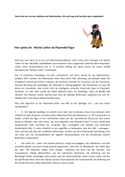 Hier spiele ich: Martin Luther als Playmobil-Figur