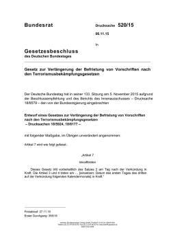 Drucksache 520/15