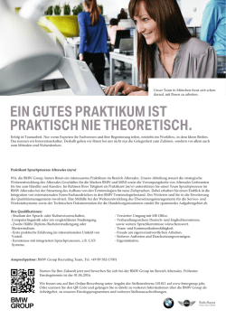 EIN GUTES PRAKTIKUM IST PRAKTISCH NIE THEORETISCH.