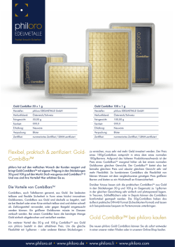 Flexibel, praktisch & zertifiziert: Gold