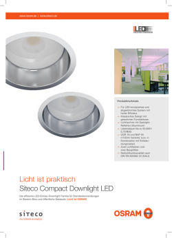 Licht ist praktisch Siteco Compact Downlight LED