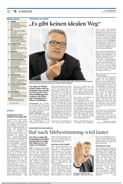 Es gibt keinen idealen Weg