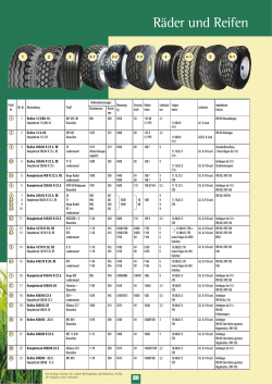 Reifen für Anhänger HW 60, HW 80, HW 180 und LKW L 80