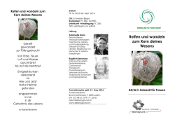 Reifen und wandeln zum Kern deines Wesens