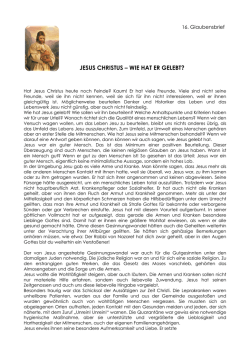 jesus christus &ndash; wie hat er gelebt?