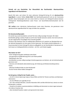 Schreib mit uns Geschichte: Der Wunschtitel des Buchhandels