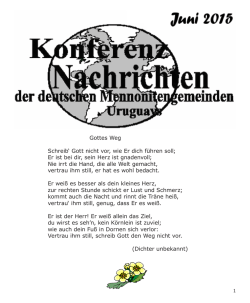 Gottes Weg Schreib` Gott nicht vor, wie Er dich