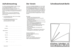Infoblatt Verein und Schreibwerkstatt