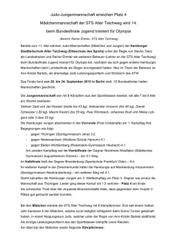 JtfO Judo Berlin Herbstfinale 2015 - Schulsport