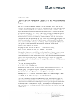 Das Universum Mensch im Deep Space des Ars Electronica Center