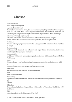 Glossar - Das verständliche Universum