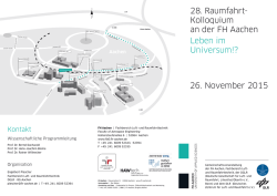 28. Raumfahrt- Kolloquium an der FH Aachen Leben im Universum
