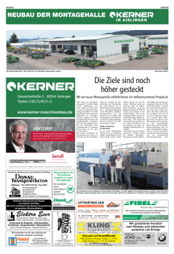 Die Ziele sind noch h&ouml;her gesteckt