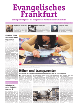 H&ouml;her und transparenter - Evangelisches Frankfurt