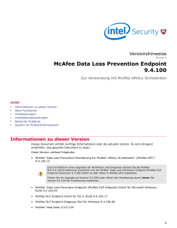 McAfee Data Loss Prevention Endpoint 9.4.100 Versionshinweise
