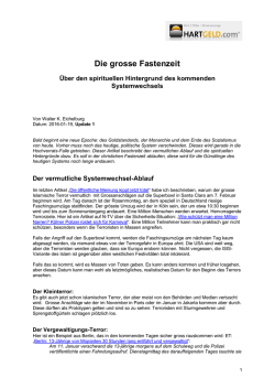 Die grosse Fastenzeit