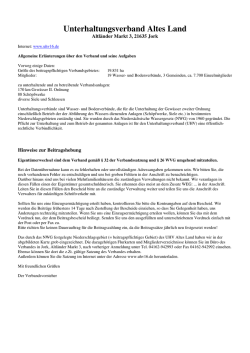 Informationsblatt zum Verband