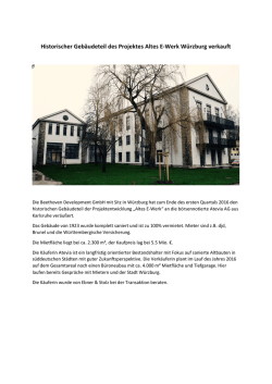 Historischer Geb&auml;udeteil des Projektes Altes E
