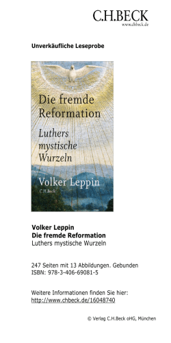 Volker Leppin Die fremde Reformation Luthers mystische Wurzeln