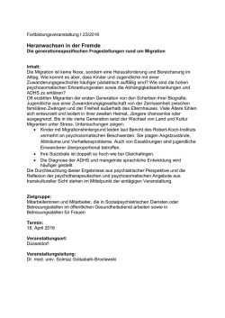 Heranwachsen in der Fremde - Die generationsspezifischen