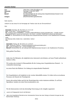 Joachim Dreher Sehr geehrte Frau Bues, danke dass Sie Bekannte