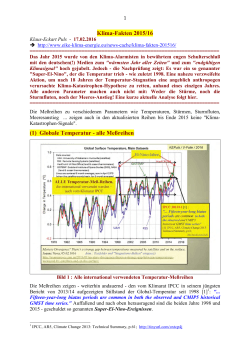 Klima-Fakten 2015/16 (1) Globale Temperatur - alle Meßreihen