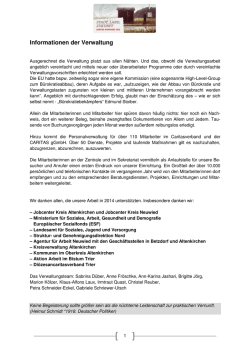 Informationen der Verwaltung