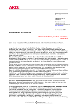 Adventsbrief 2015 - Amt für kirchliche Dienste in der EKBO